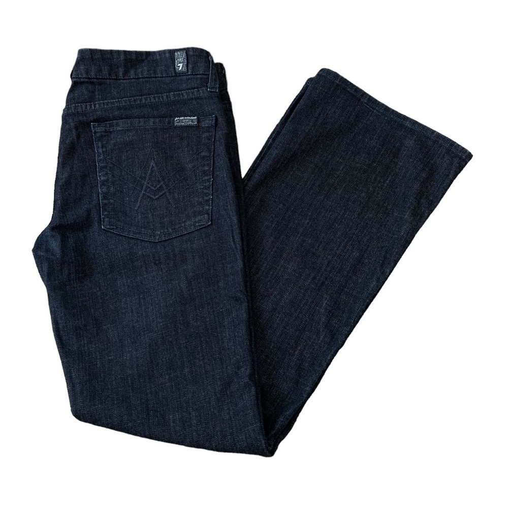7 For All Mankind blue jeans, A pocket, the Lexie petite, flare, cotton, size 31